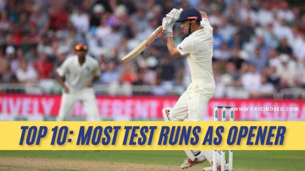 most test runs as opener
