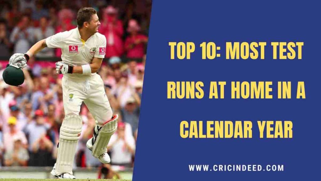 most test runs in home in a year