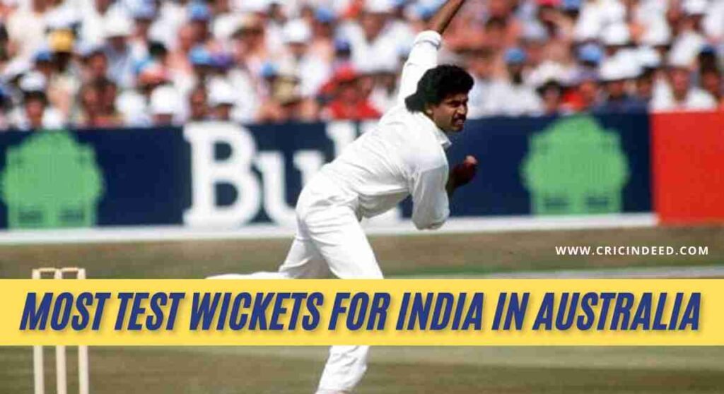 most test wickets for india in australia