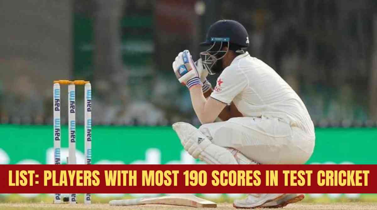 Batters Dismissed in 190s Most Times in Test cricket