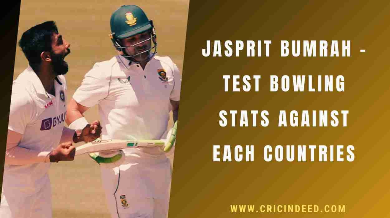 Jasprit Bumrah โ Test Wickets Against Each Opponent