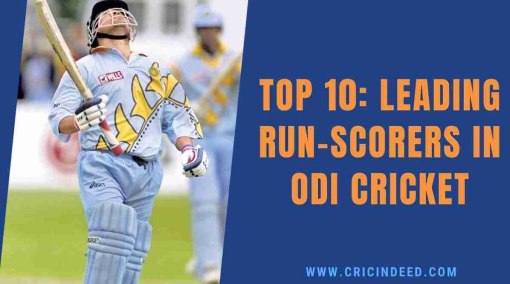 leading run scorer in odi cricket