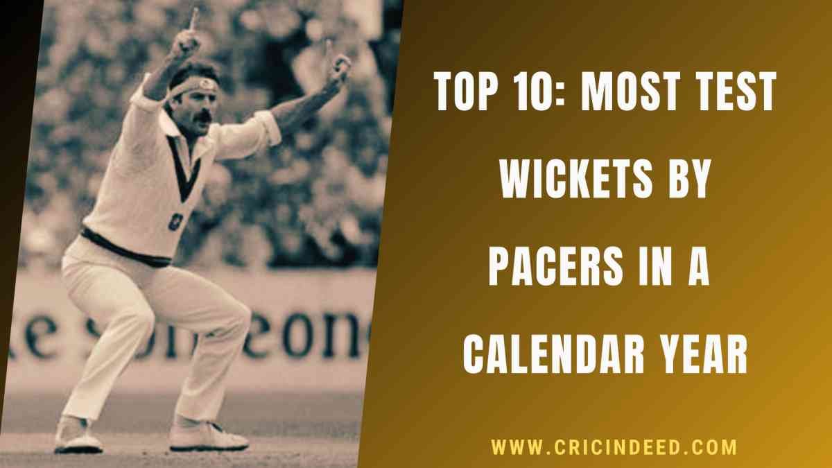 Most Test Wickets by Pacers in a Calendar Year