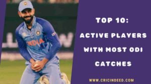Most Catches by Active Players in ODI