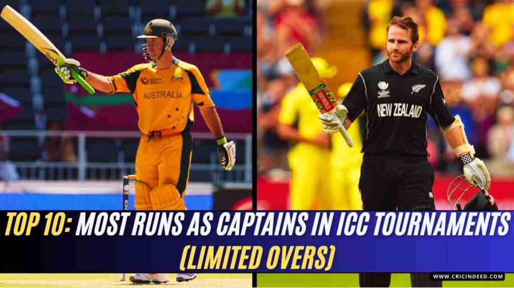 most runs as captain in icc tournaments