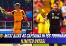 most runs as captain in icc tournaments