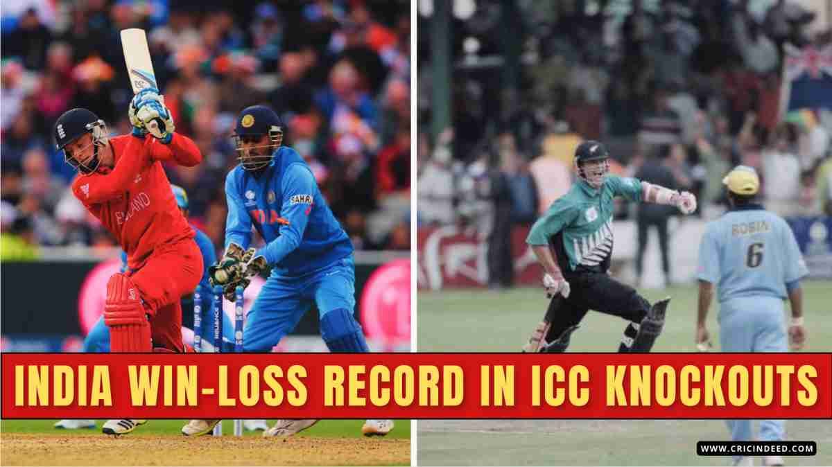 Summary: India’s Records in ICC Tournament Knockout Round Matches
