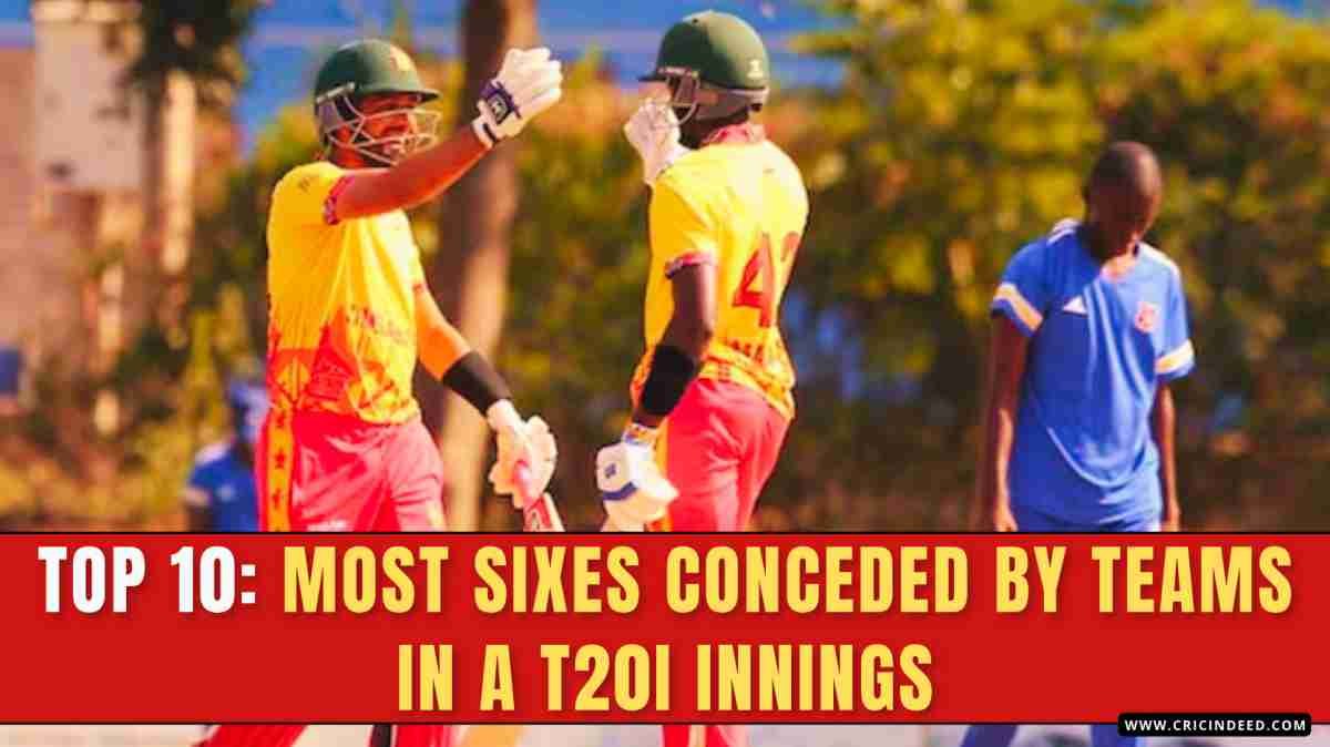 Most Sixes Conceded by Teams in a T20I Innings
