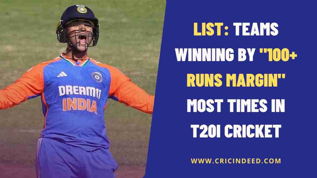 Most Wins by 100+ Runs Margin in T20Is