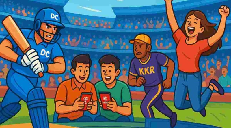 delhi kolkata faceoff and fantasy game audience celebrating the win in dream11 contest