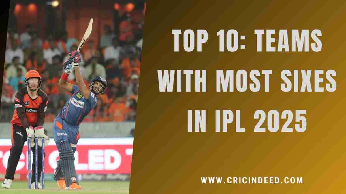 IPL 2025 Records: Teams with Most Sixes