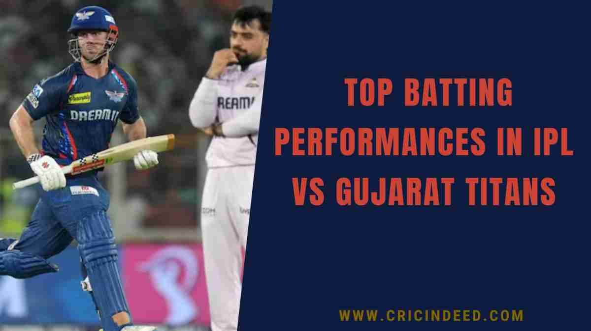 IPL Stats: Highest Individual Scores against GT