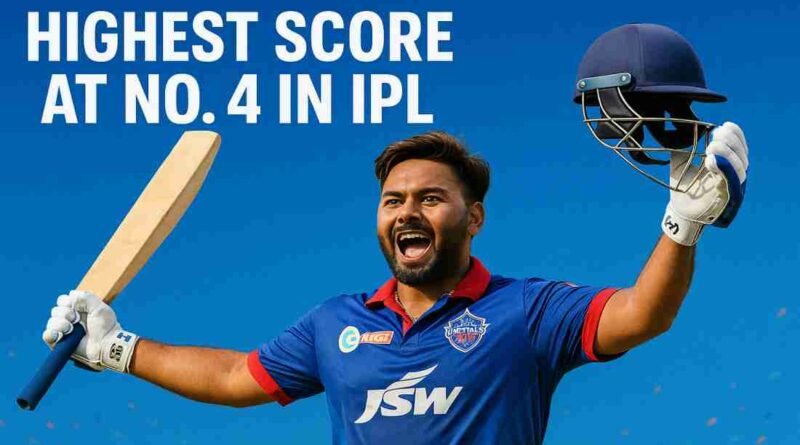 Rishabh Pant scoring a century batting at No 4 vs SRH
