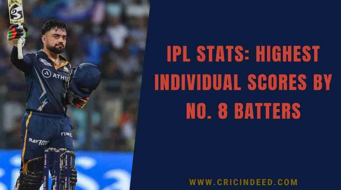 IPL Stats: Highest Individual Scores by No. 8 Batters
