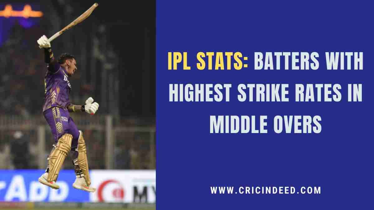 IPL Stats: Batters with Highest Strike Rates in Middle Overs