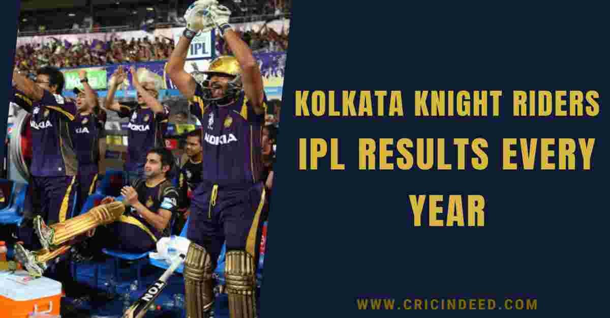 Kolkata Knight Riders IPL Results Every Year