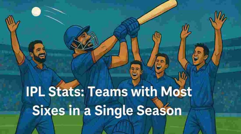 team celebrating sixes in ipl season