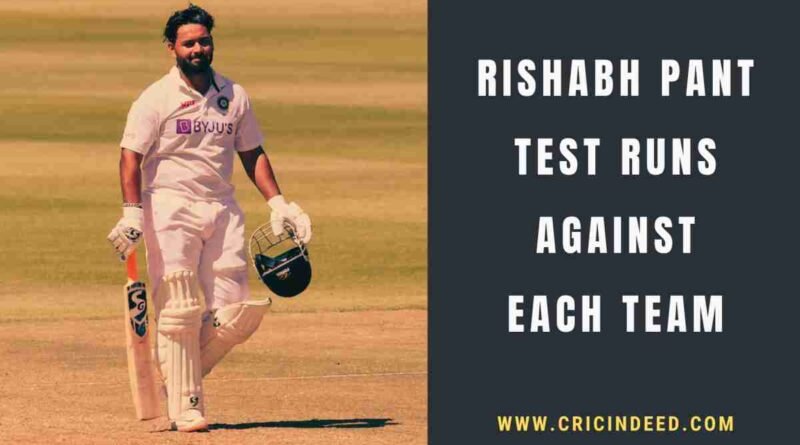 Pant scored 3 centuries against england