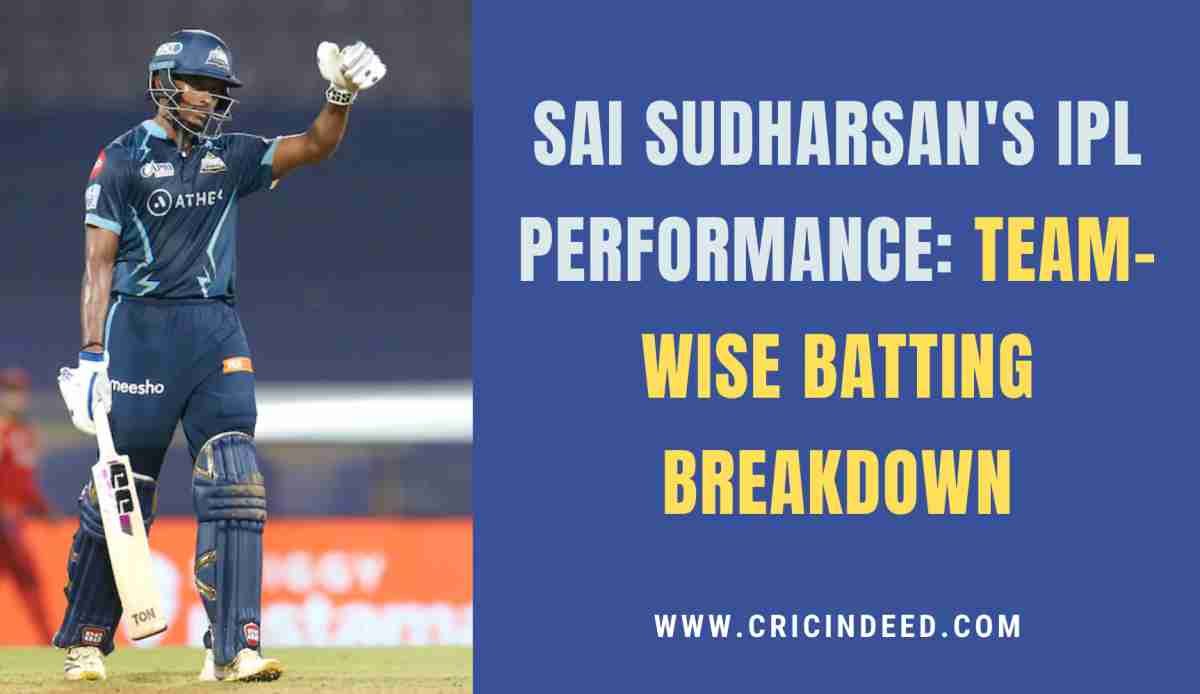 Sai Sudharsan IPL Runs against Each Team