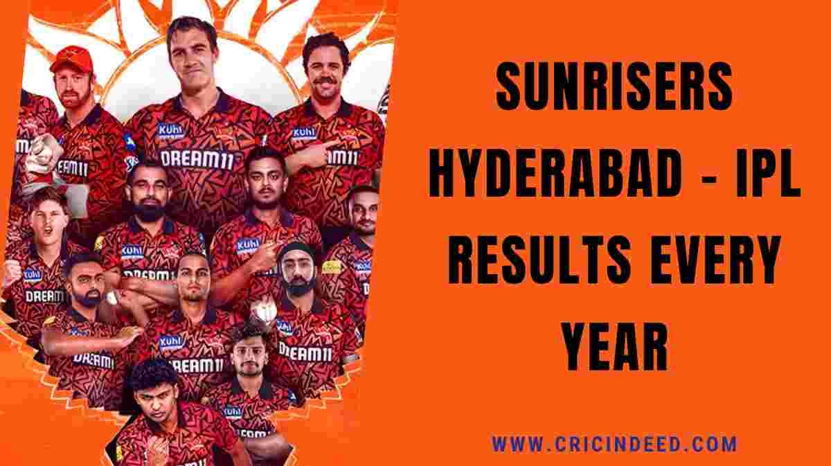Sunrisers Hyderabad IPL Results Every Year