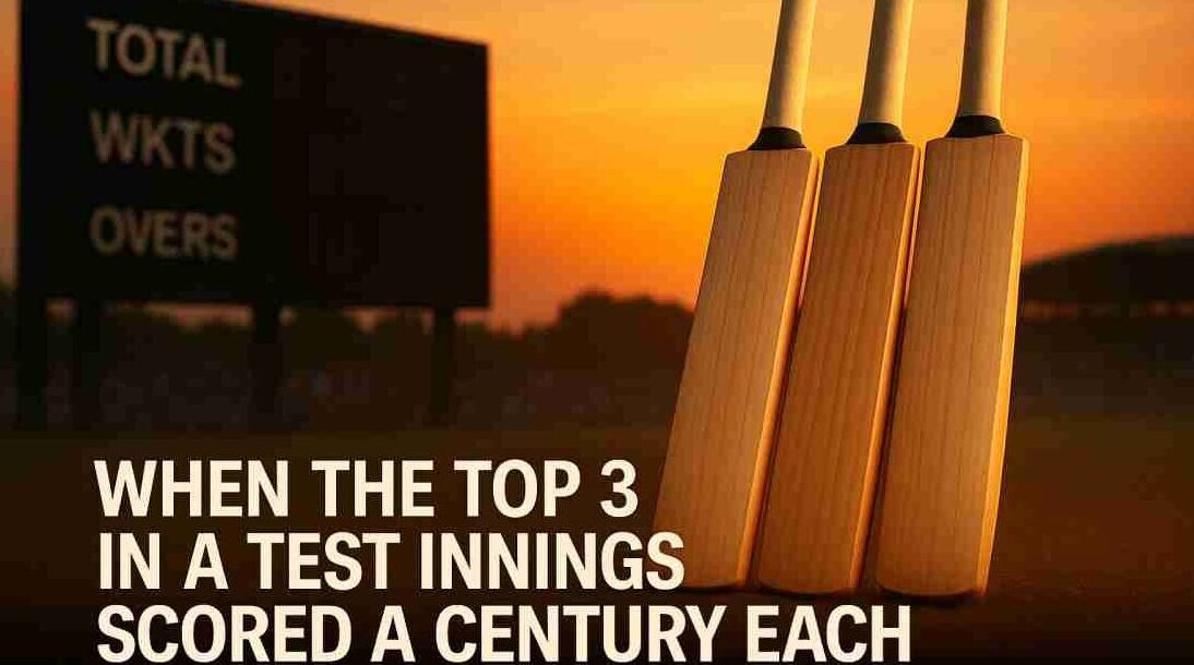 List: Top Three Batters scoring Centuries in Same Test Innings