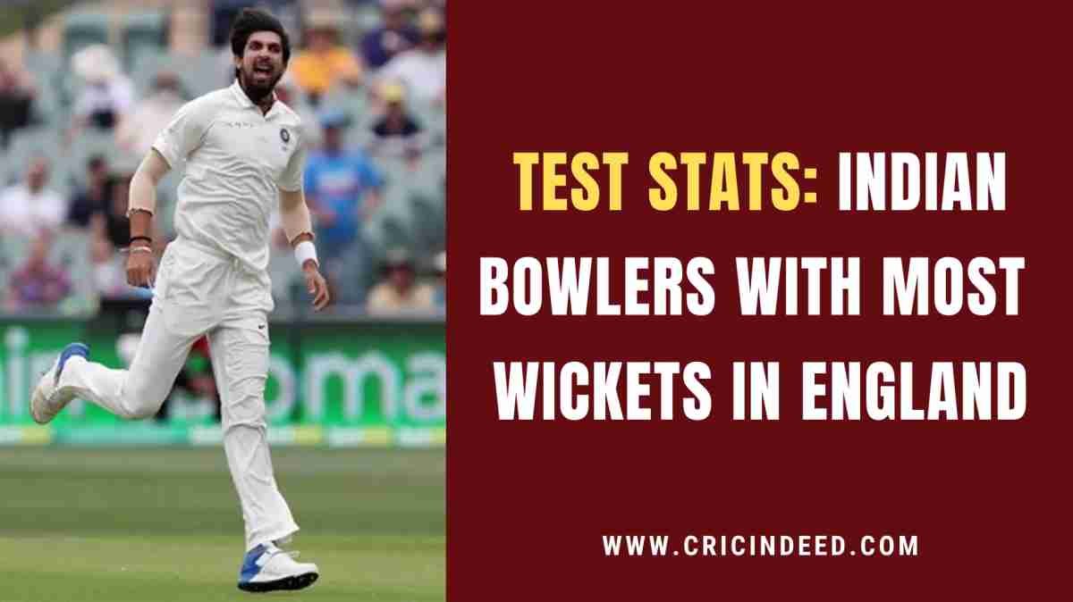 Most Wickets by Indian Bowlers in England in Test