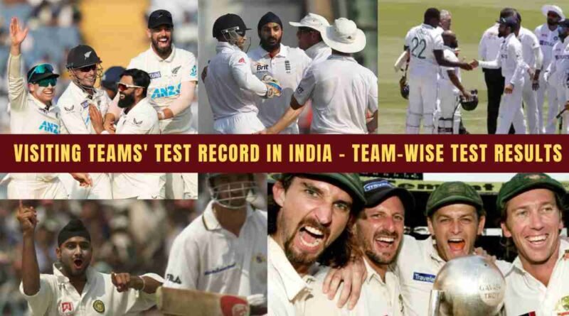 foreign teams coming to india to play tests and winning it