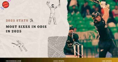 glenn phillips hitting six against pakistan in 2025 odi match
