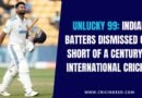 Rishabh Pant dismissed on 99