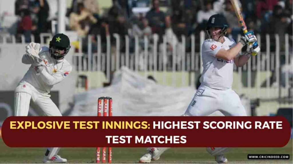 England scoring aggressively against Pakistan in 2022 Test