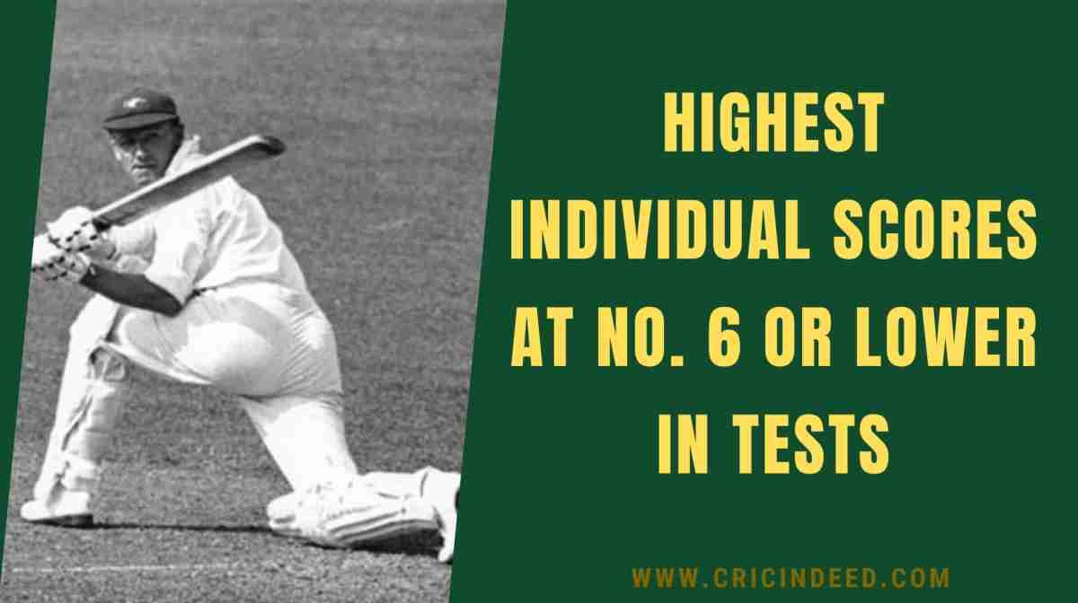 Highest Individual Scores at No. 6 or Lower in Tests