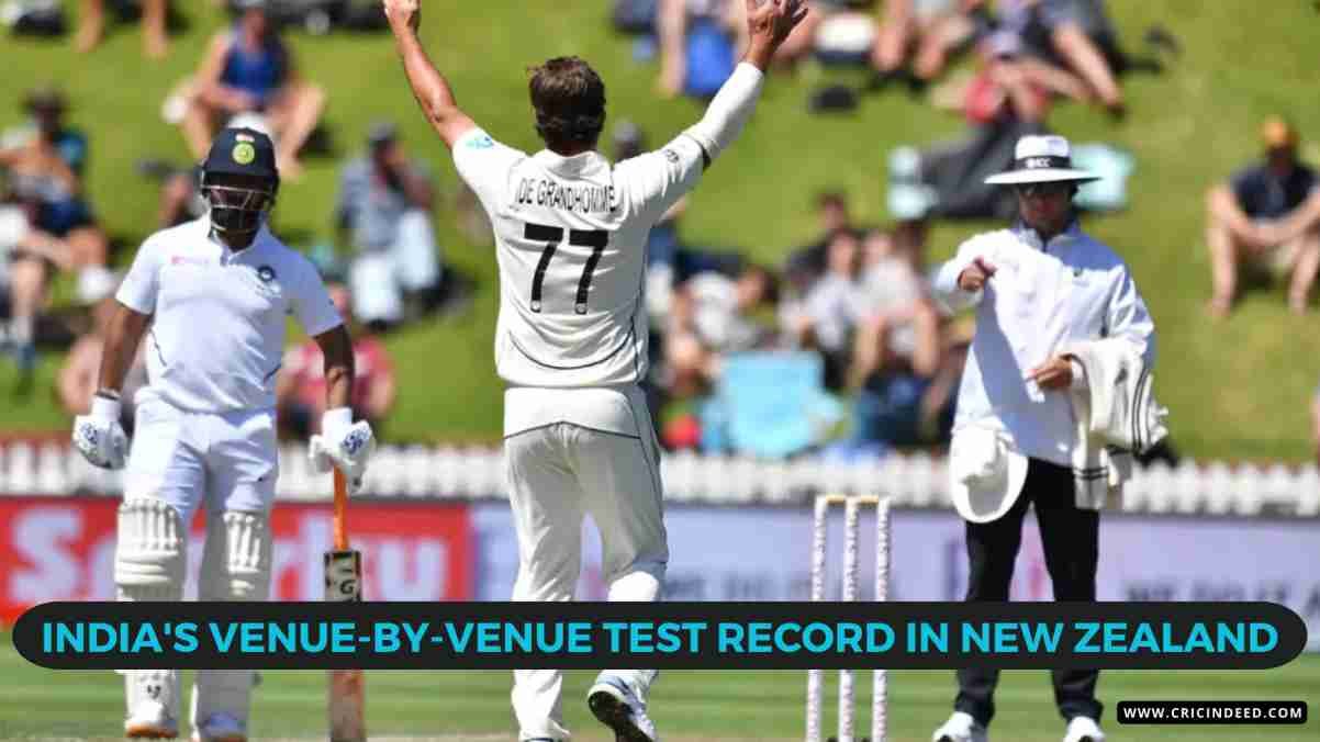 India’s Venue-wise Test Record in New Zealand