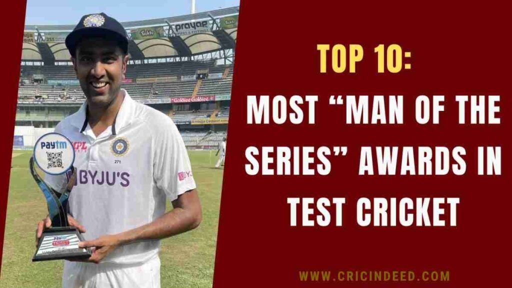 ravi ashwin with his player of the series award in paytm test series