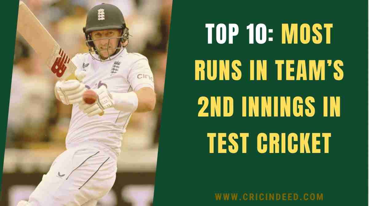 Most Runs in Team’s 2nd Innings in Test Cricket