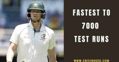 steve smith in the test match which he crossed 7000 test runs