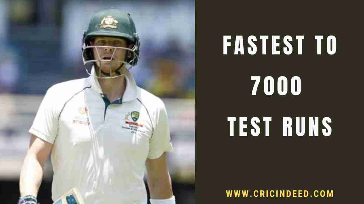 Fastest to 7000 Test Runs