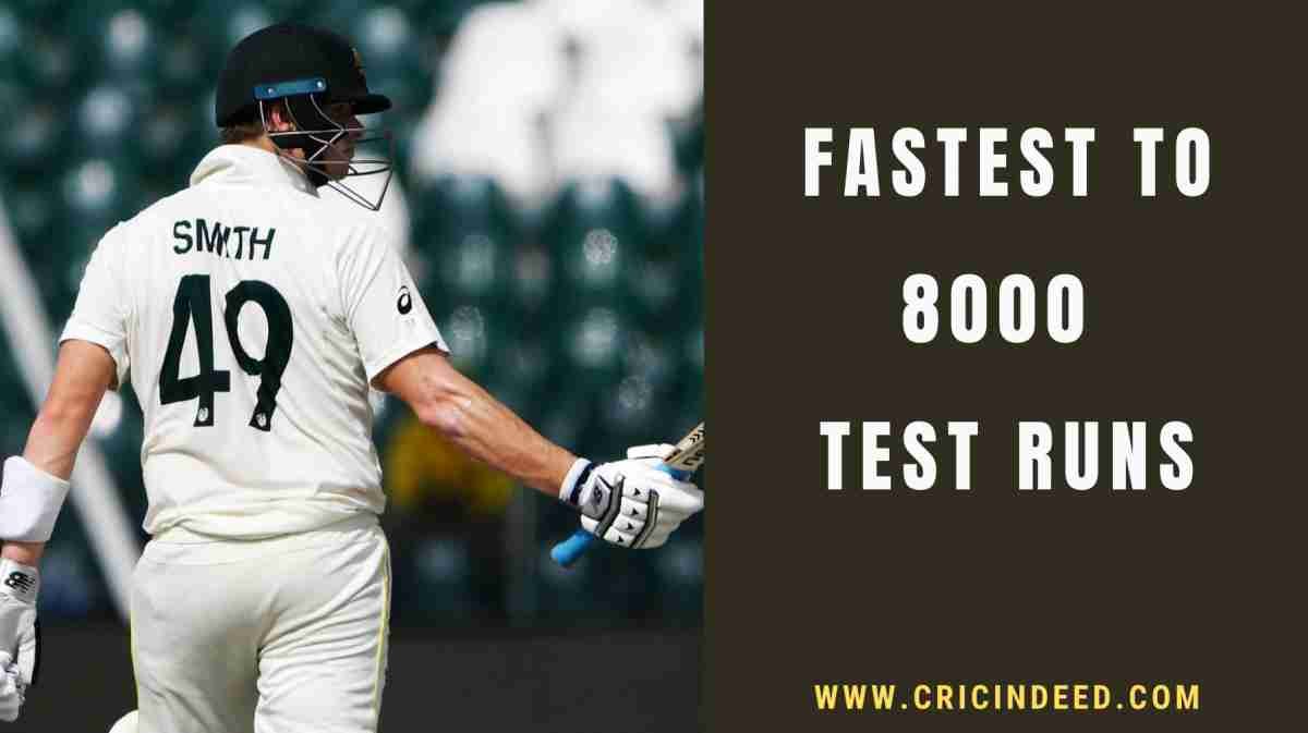 Fastest to 8000 Test Runs