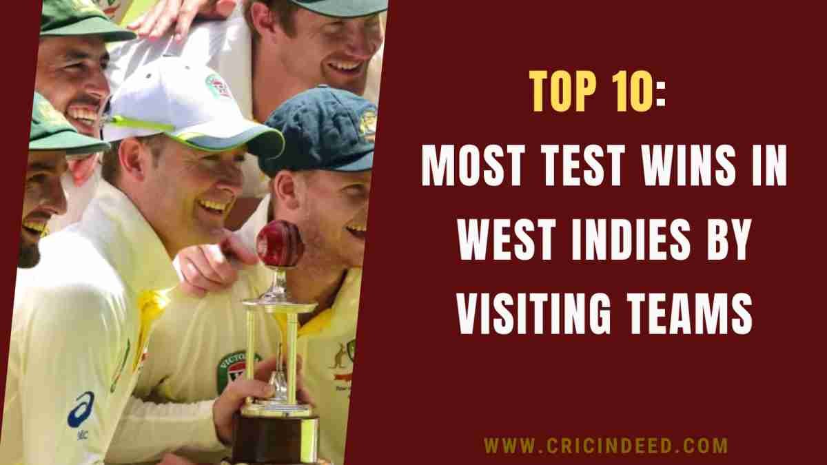 Most Test Wins in West Indies by Visiting Teams