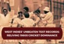 1980s West Indian team celebrating a test series win