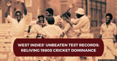 1980s West Indian team celebrating a test series win