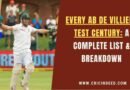 ab de villiers celebrating a test century