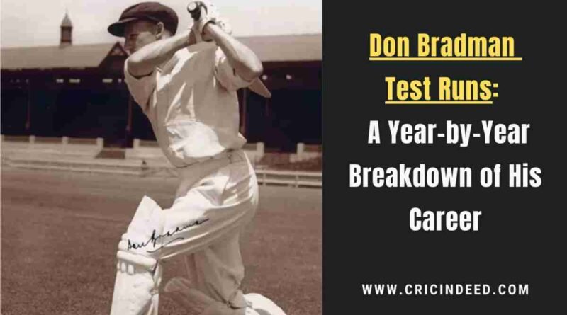 bradman scoring a run in a test match