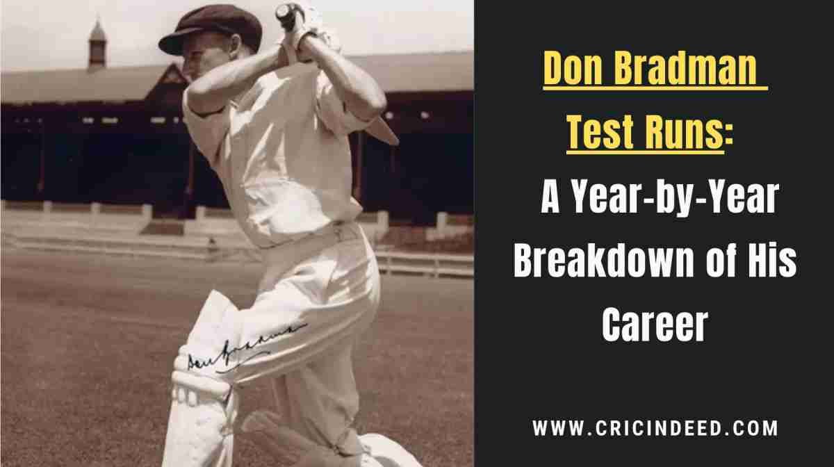 Don Bradman – Test Runs Year-by-Year