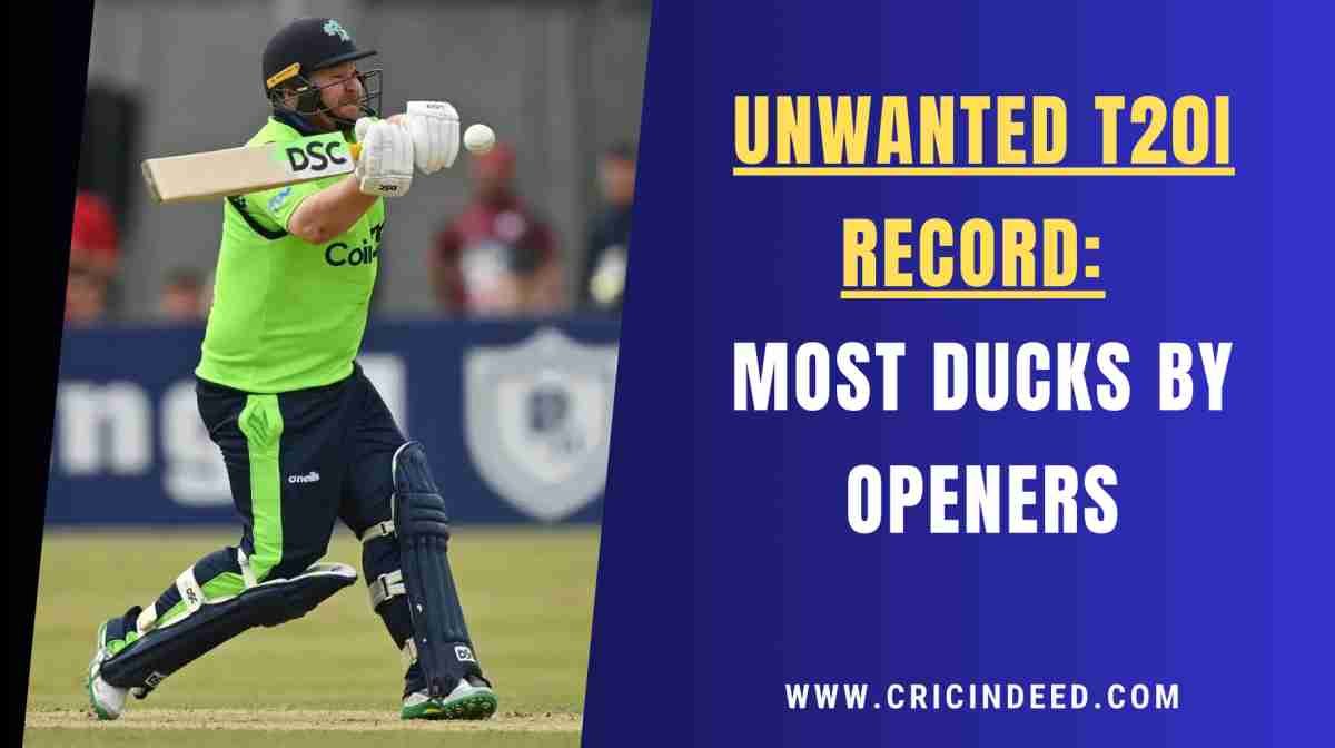 Most Ducks as Openers in T20Is