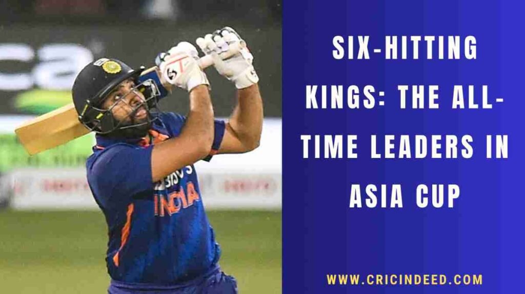 rohit hitting a six in an Asia Cup match