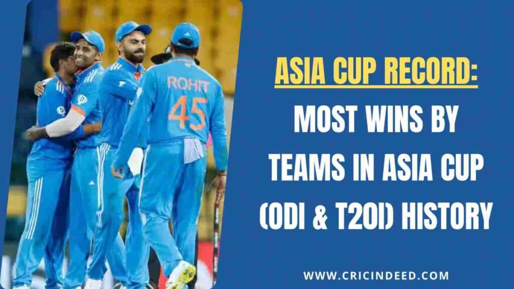 team India celebrating a win in an Asia cup match