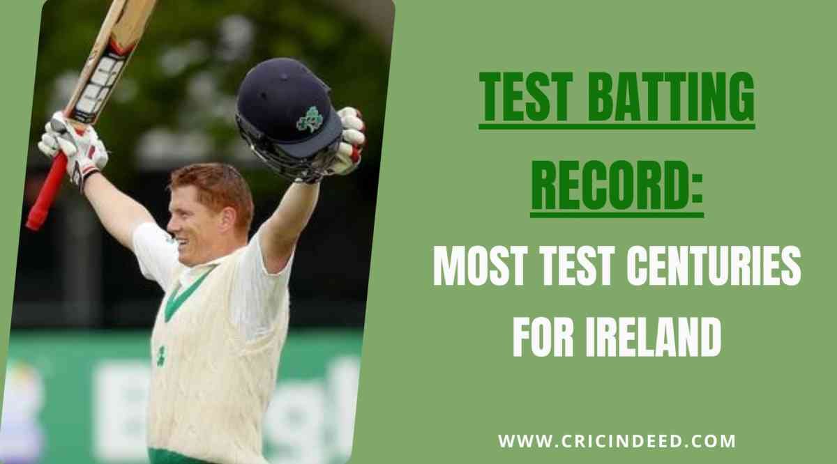 Most Test Centuries for Ireland