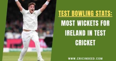 mark adair picking a wicket in test