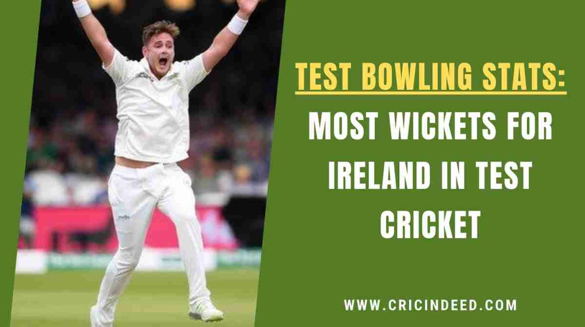 Most Test Wickets for Ireland
