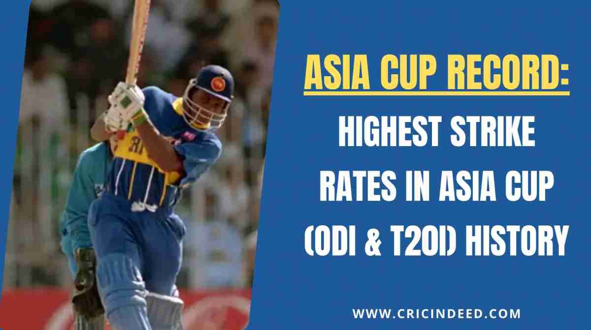 Highest Batting Strike Rates in Asia Cup (ODI & T20I) History